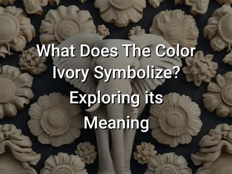 ivory & lace|what does ivory symbolize.